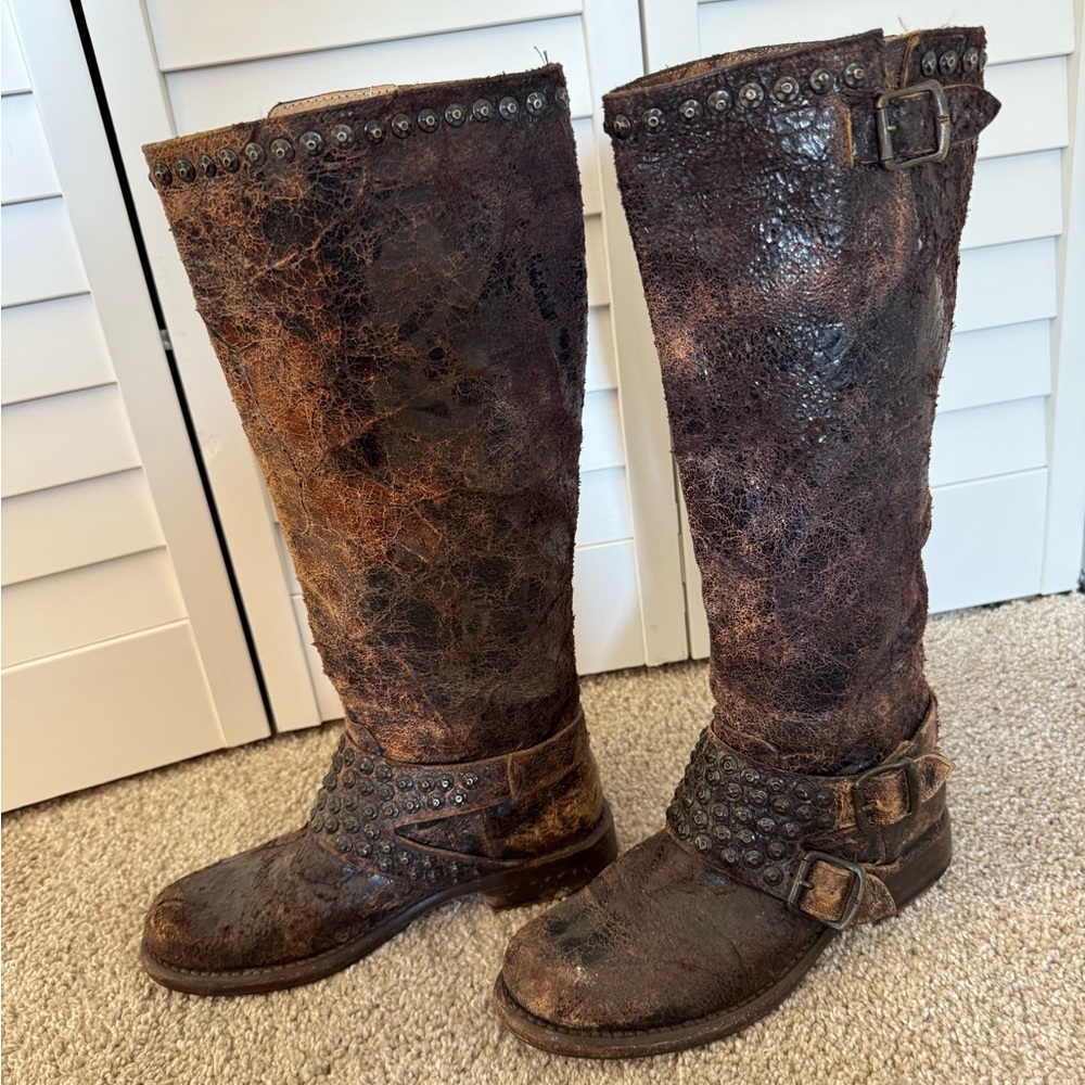 Frye Jenna Studded Tall Boots - Picture 2 of 7